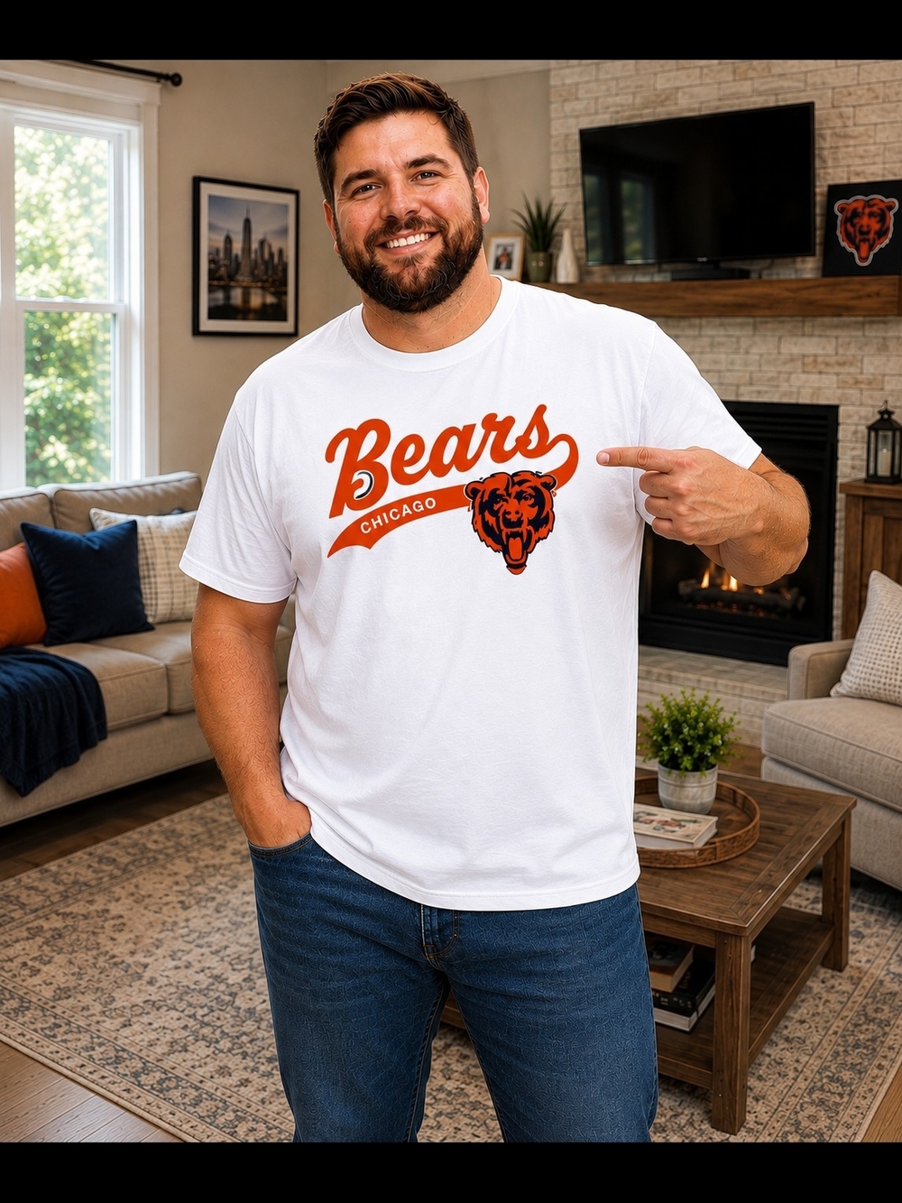 White Graphic Tee - Classic Team Logo XXL